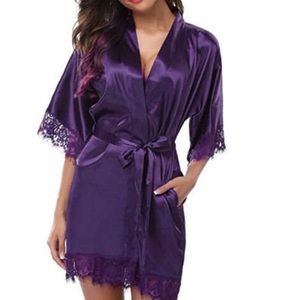 NWT Short Purple Robe